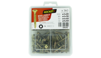 ROCKET Wood and chipboard screws assortment Bichromate steel for DIY enthusiasts