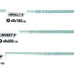 ROCKET Long wood screws countersunk head star zinc-coated steel