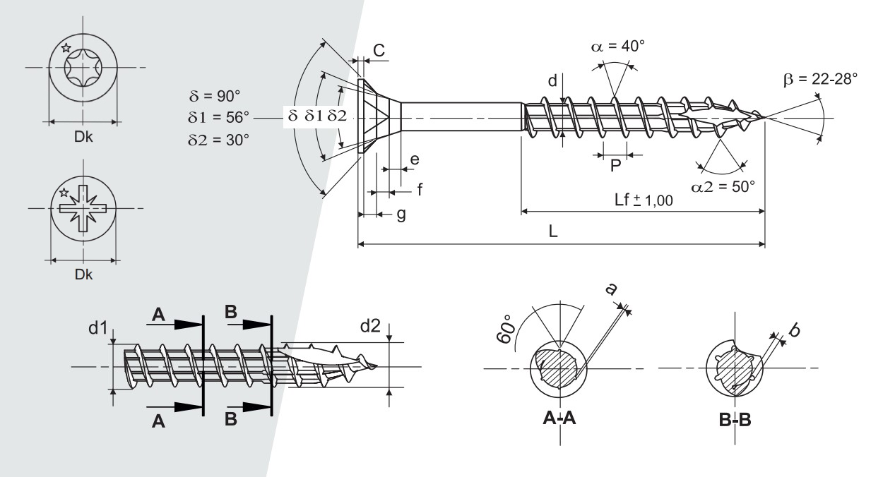 600 vis bois et agglo anti-fendage Rocket Vybac